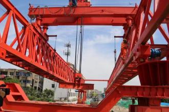 公园桥桥梁架梁施工纪实